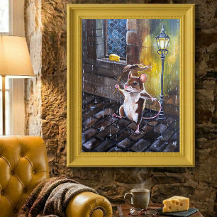 Affiche Danse sous la pluie Peinture d'Alfred Fox