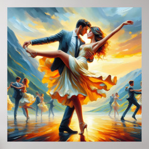 Affiche Danse swing Danse de salon Danseuse Danse