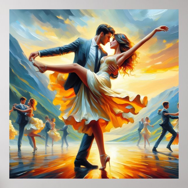 Affiche Danse swing Danse de salon Danseuse Danse (Devant)