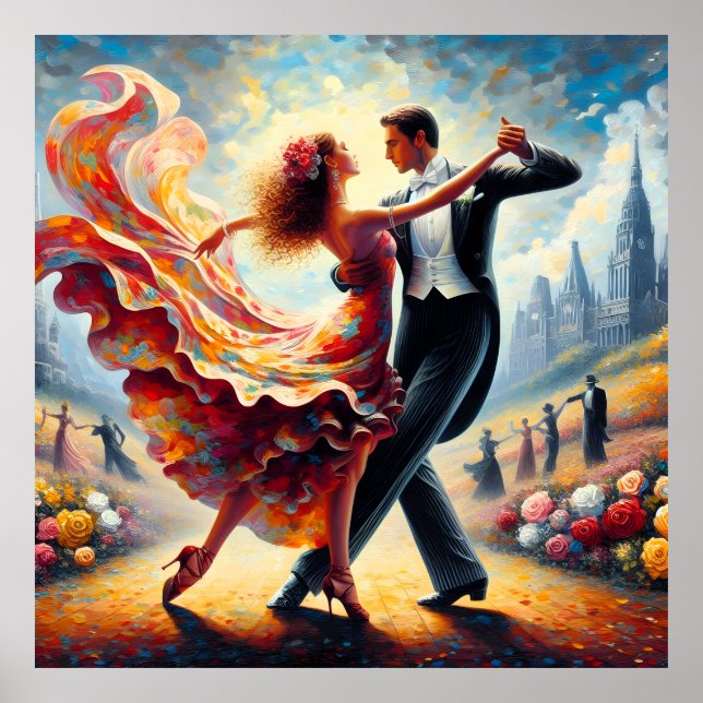 Affiche Danse swing Danse de salon Danseuse Danse (Devant)
