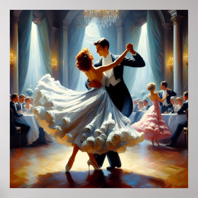 Affiche Danse swing Danse de salon Danseuse Danse (Devant)