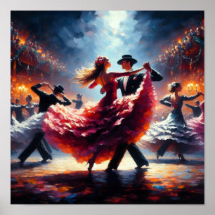 Affiche Danse swing Danse de salon Danseuse Danse
