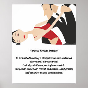 Affiche Danse Tango Couples de Romance et de Passion