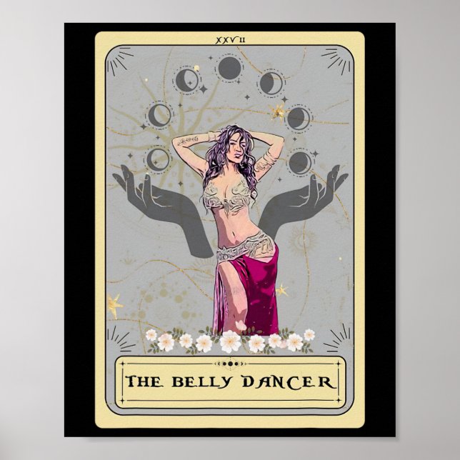 Affiche Danse ventre Top Tarot ventre Danser Carte Tarot (Devant)