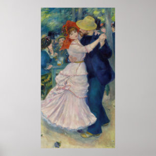 Affiche Danse vintage à Bougival par Pierre A. Renoir