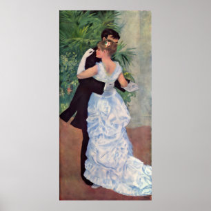 Affiche Danse vintage en ville par Pierre Auguste Renoir