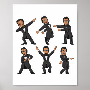 Affiche Danser Abraham Lincoln 4 juillet Garçons Filles En