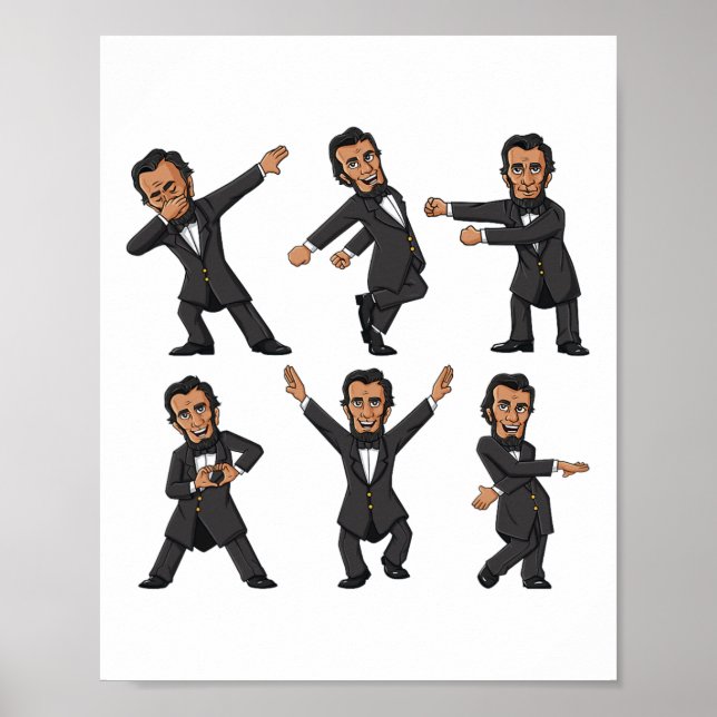 Affiche Danser Abraham Lincoln 4 juillet Garçons Filles En (Devant)