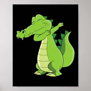 Affiche Danser Alligator Cadeau Drôle Dabbing Alligator