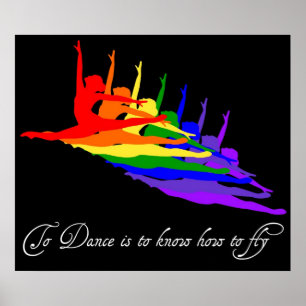 Affiche Danser c'est savoir comment voler imprimer / poste