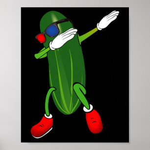 Affiche Danser Concombre Picker Lover Mignonne Drôle