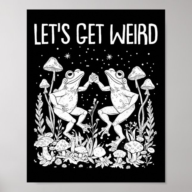 Affiche Danser des grenouilles Champignons Obtenons un drô (Devant)