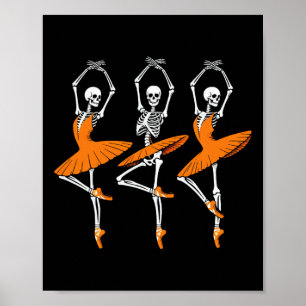 Affiche Danser drôle Skeleton Ballerina Femme