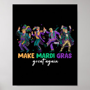 Affiche Danser Drôle Trump Rendre Mardi Gras Grand À Nouve