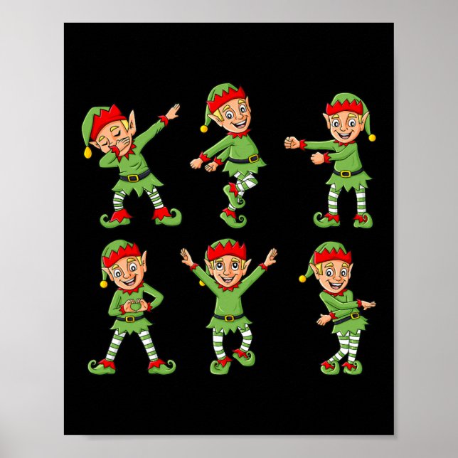 Affiche Danser Elf Dance Challenge Garçons Filles Enfants  (Devant)