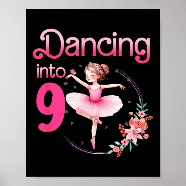 Affiche Danser en 9 Ballerina 9e Anniversaire Ballet de fê (Devant)