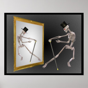 Affiche Danser Le Squelette En Miroir