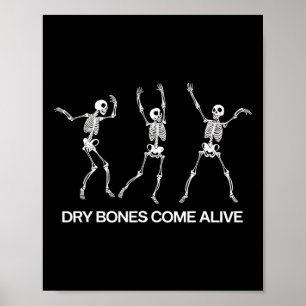 Affiche Danser Skeleton Bible Vernis Dry Bones Venez Vivan