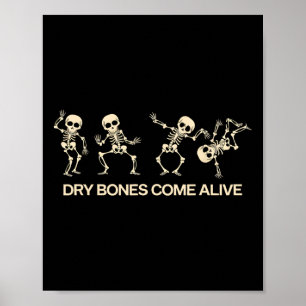 Affiche Danser Skeleton Bible Vernis Dry Bones Venez Vivan