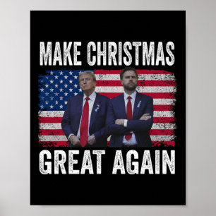 Affiche Danser Trump Père Noël Et Dj Vance Faire Noël Gr