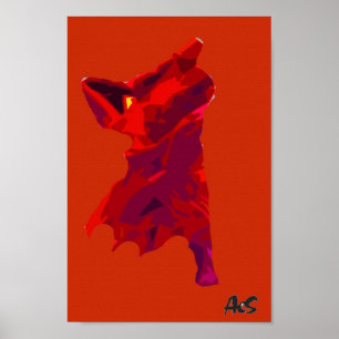 AFFICHE DANSEUR ABSTRAIT