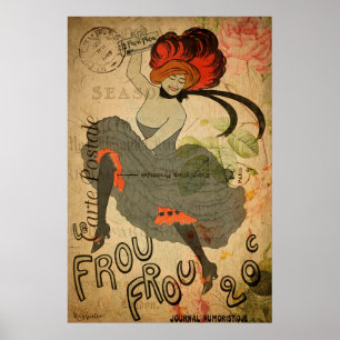 Affiche Danseur Can-Can Vintage Paris