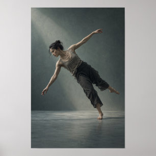 Affiche Danseur contemporain en équilibre dynamique figura