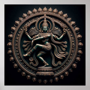 Affiche Danseur Cosmique Nataraja Art du Seigneur Shiva