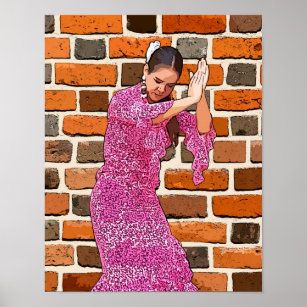 Affiche Danseur de flamenco espagnol Art Abstrait