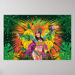 Affiche Danseur du carnaval de Rio
