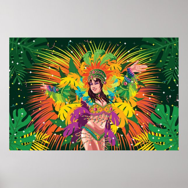 Affiche Danseur du carnaval de Rio (Devant)