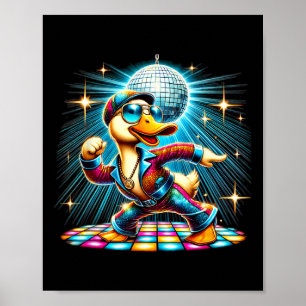 Affiche Danseur esthétique Disco Duck
