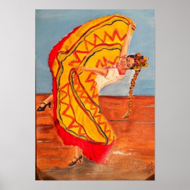 Affiche Danseur folklorique mexicain (Devant)