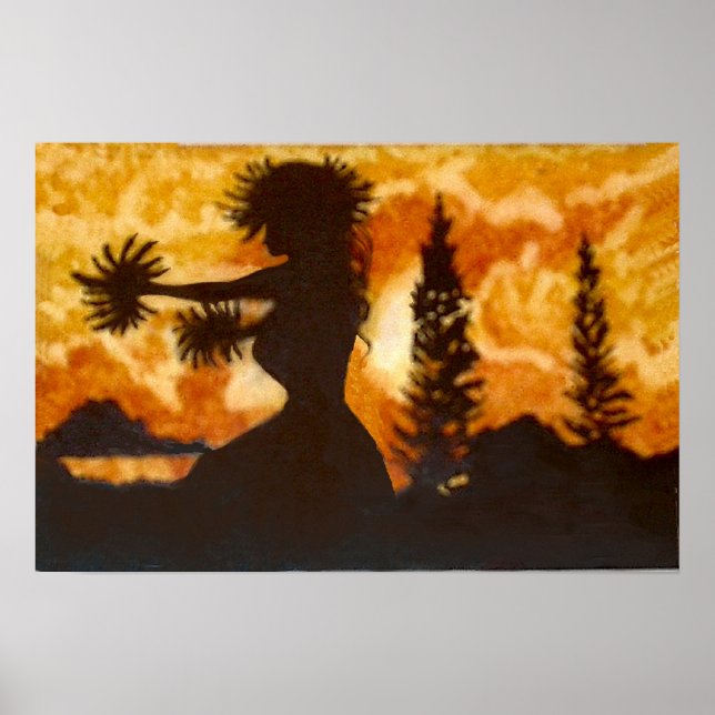 Affiche Danseur hawaïen de Hula (Devant)