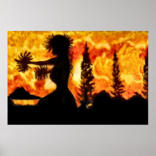 Affiche Danseur hawaïen de Hula