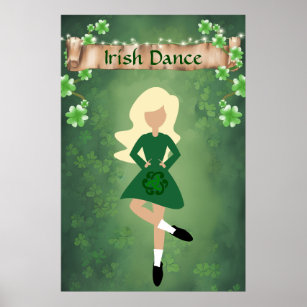 Affiche Danseur irlandais avec cheveux blonds   Danse irla