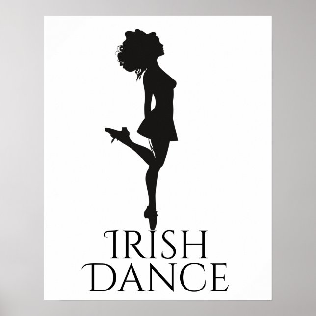 Affiche Danseur irlandais hard Shoe noir et blanc danse (Devant)