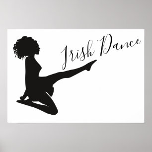 Affiche Danseur irlandais Soft Shoe Black and White Dance