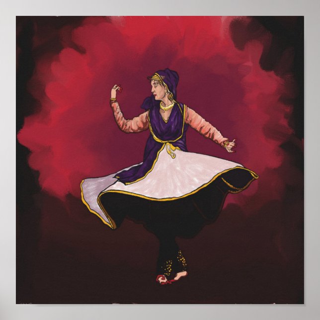 Affiche Danseur Kathak - une prestation solo (Devant)