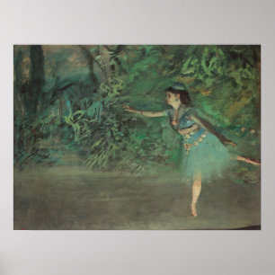 Affiche Danseur sur scène par Edgar Degas, Ballet Vintage