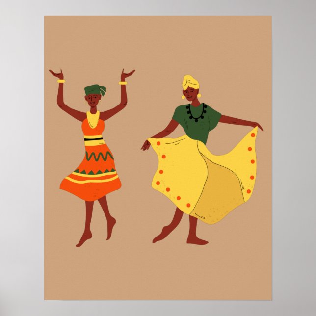 Affiche Danseurs africains (Devant)