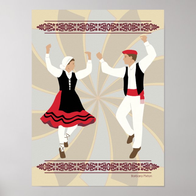 Affiche Danseurs basques (Devant)