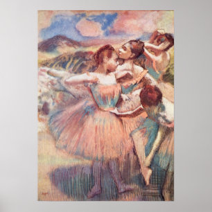 Affiche Danseurs dans un paysage - Edgar Degas - c1897
