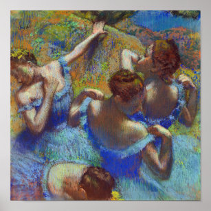 Affiche Danseurs en bleu, Edgar Degas