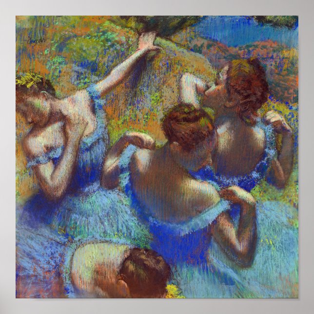 Affiche Danseurs en bleu, Edgar Degas (Devant)