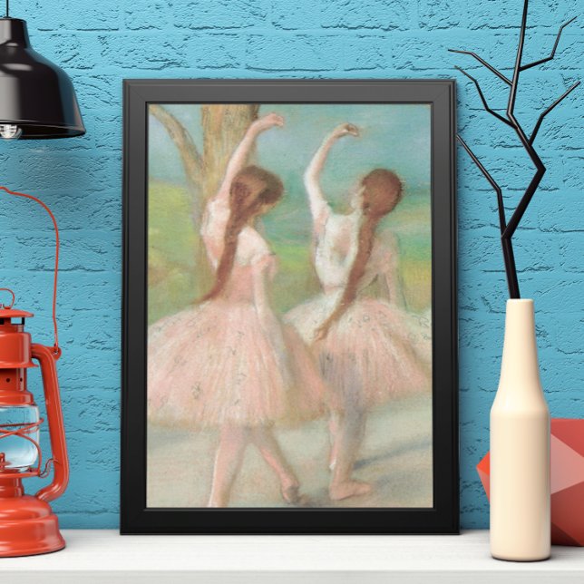 Affiche Danseurs en rose par Edgar Degas, Ballet Art Vinta (Créateur téléchargé)