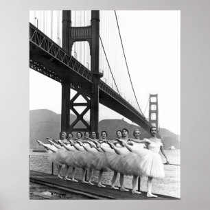 Affiche Danseurs Golden Gate Bridge