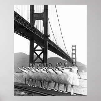 Affiche Danseurs Golden Gate Bridge