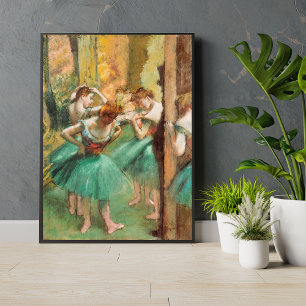 Affiche Danseurs, Pink et Green Edgar Degas Vintage
