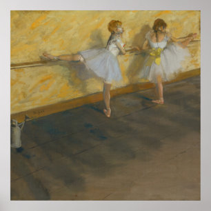 Affiche Danseurs Pratiquer au Barre - Edgar Degas